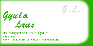 gyula laus business card